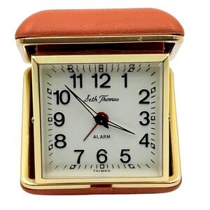 Seth Thomas Vintage Wind-Up Travel Alarm Clock – Taiwan – Works Great